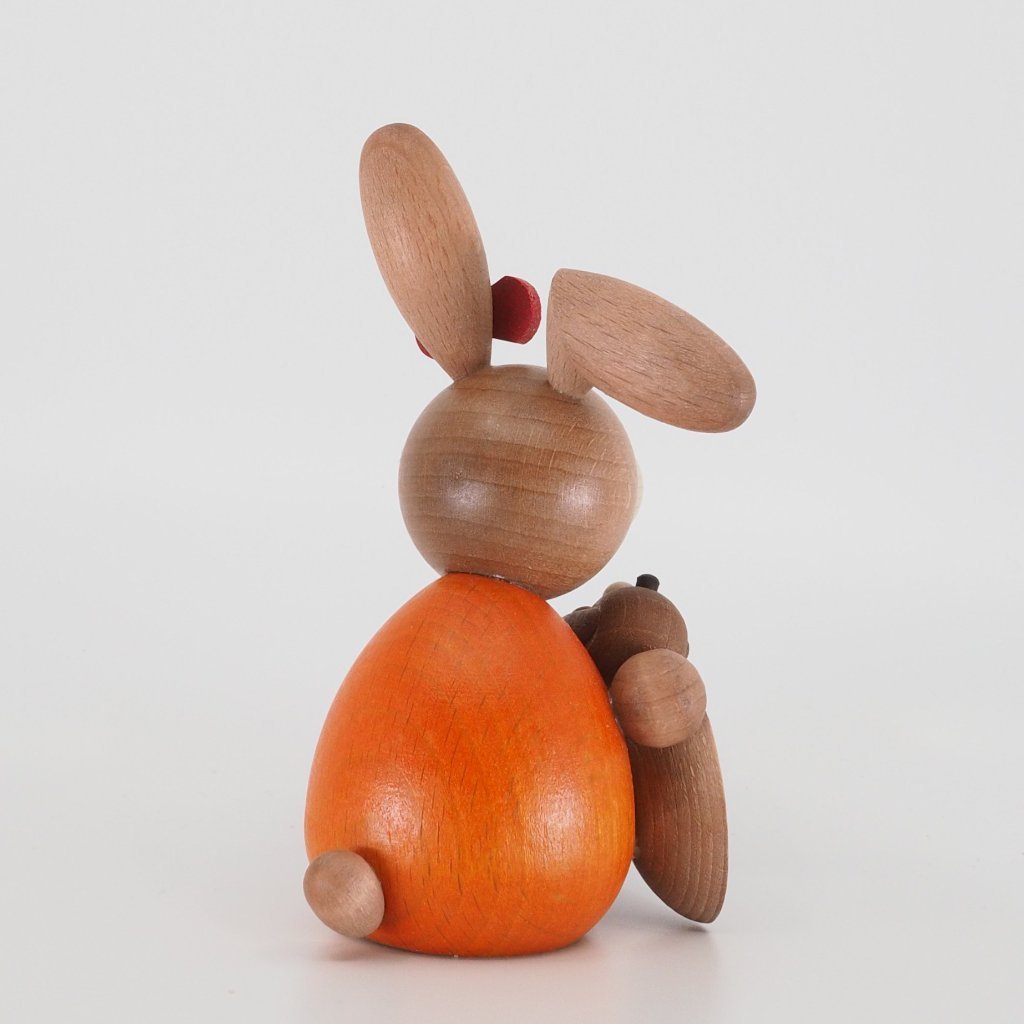 Osterhase Collectible - Bunny Girl Sitting with Baby Bunny